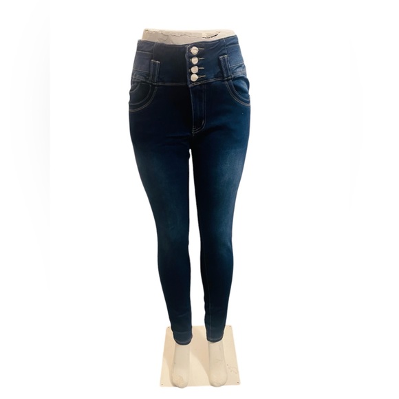 Colombian Design Butt Lift Push Up Mid Waist Skinny Jeans (DJ3677)